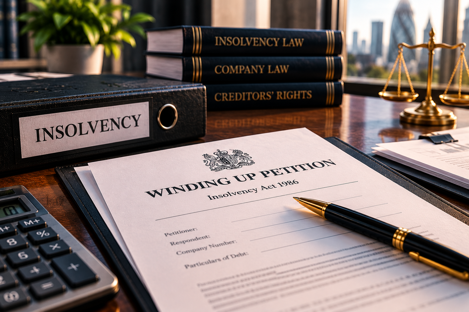 Winding up petition and insolvency documentation